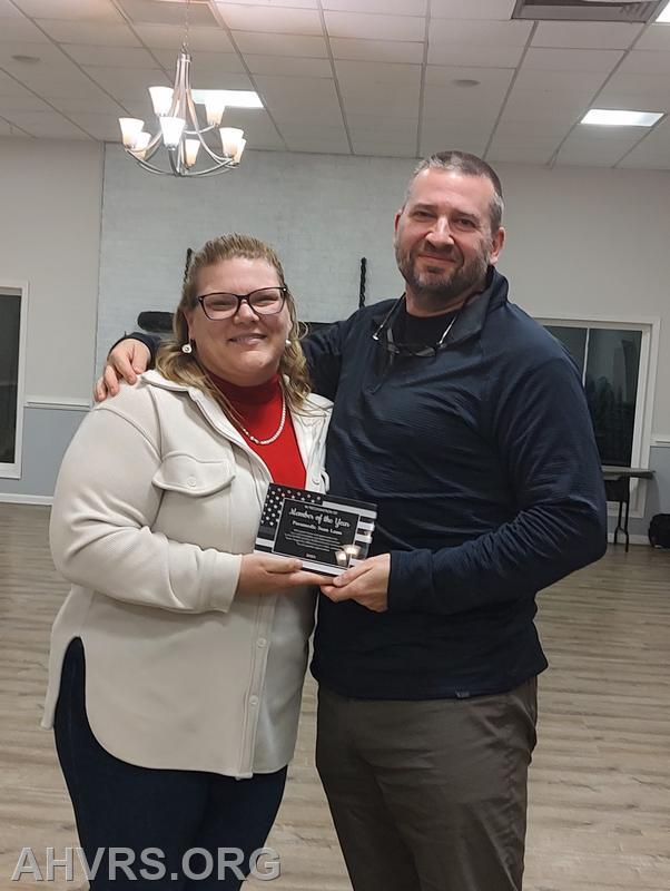 Angela with Sean Lunn, Squad Person of the Year