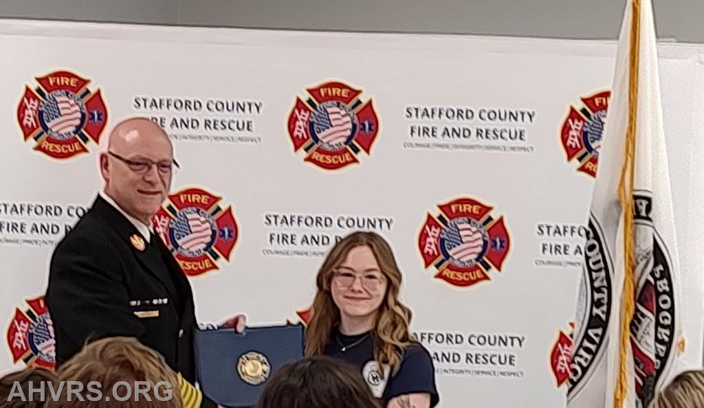 Volunteer Fire And EMT class Graduation
Autumn with Chief Cardello