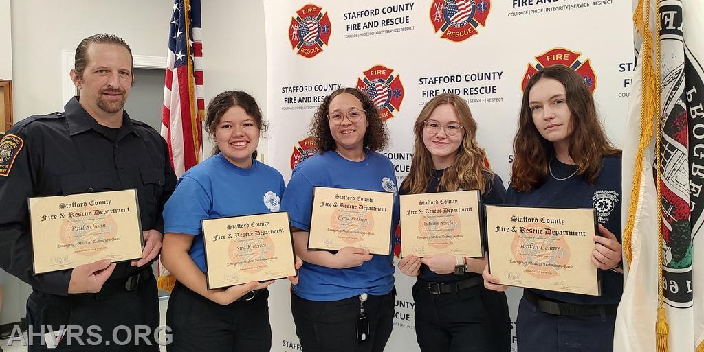 AHVRS Graduates
 Volunteer Fire And EMT class Graduation
