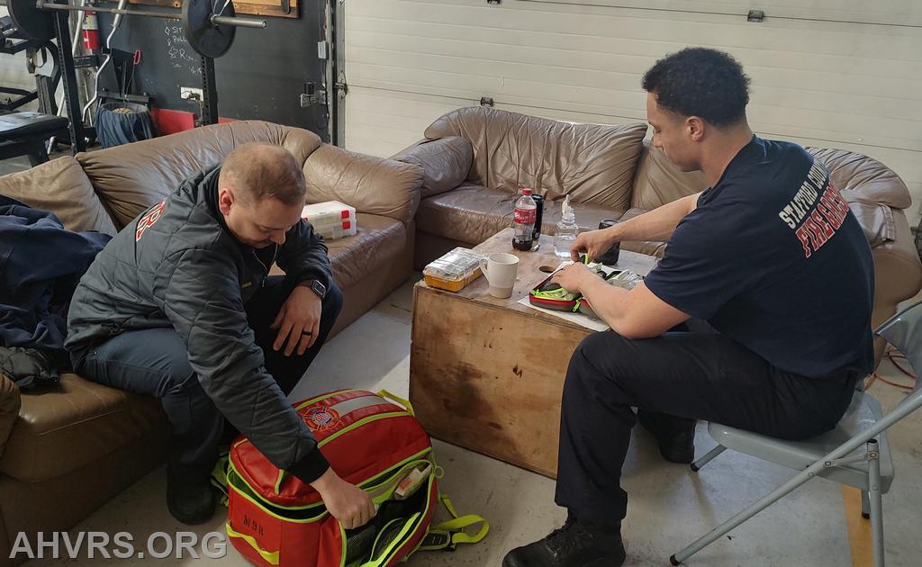 checking out the equipment