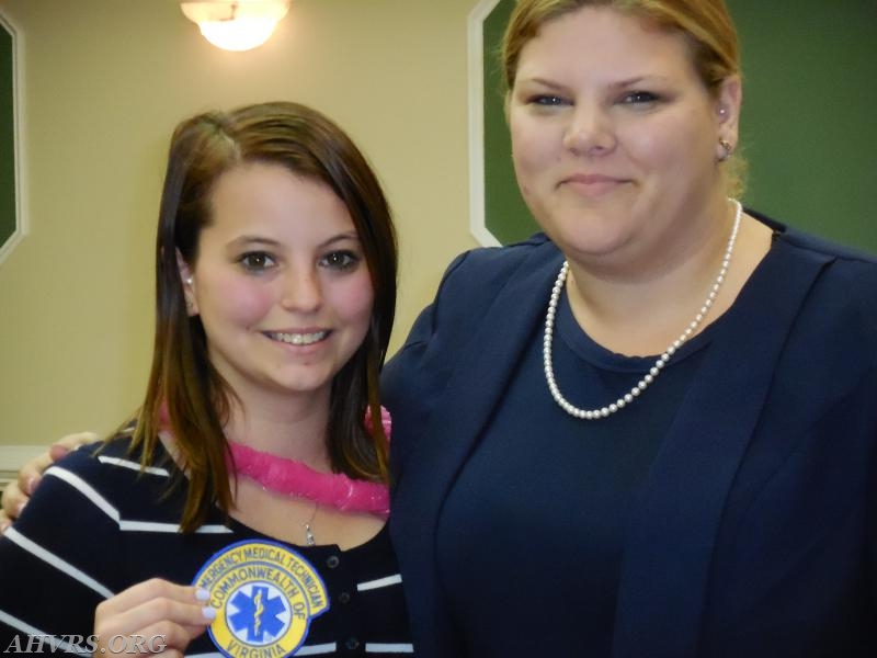Danielle Shriver with President Angela Wilhelm
New EMT 2016