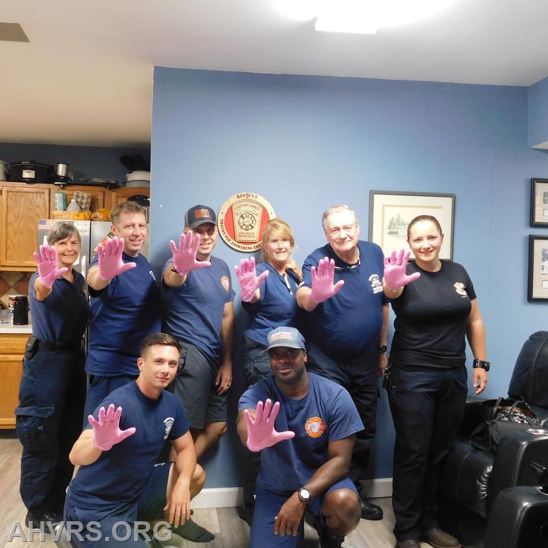 Pink glove clebration