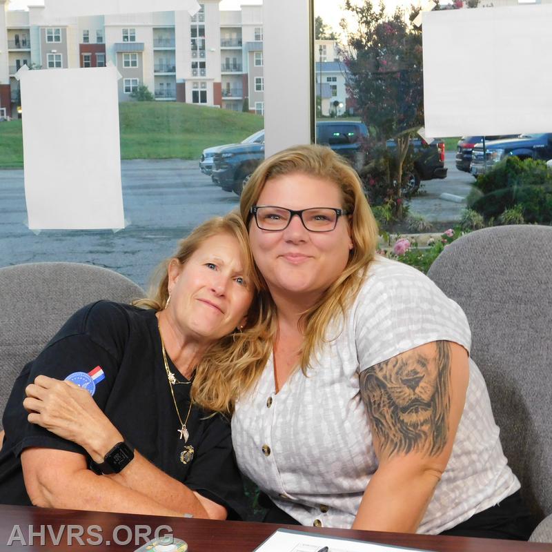 Patricia and  Angela 
August Meeting Night