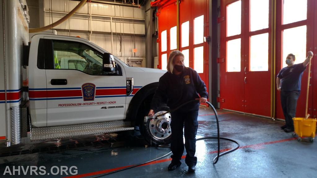 washing the unit at Station 14