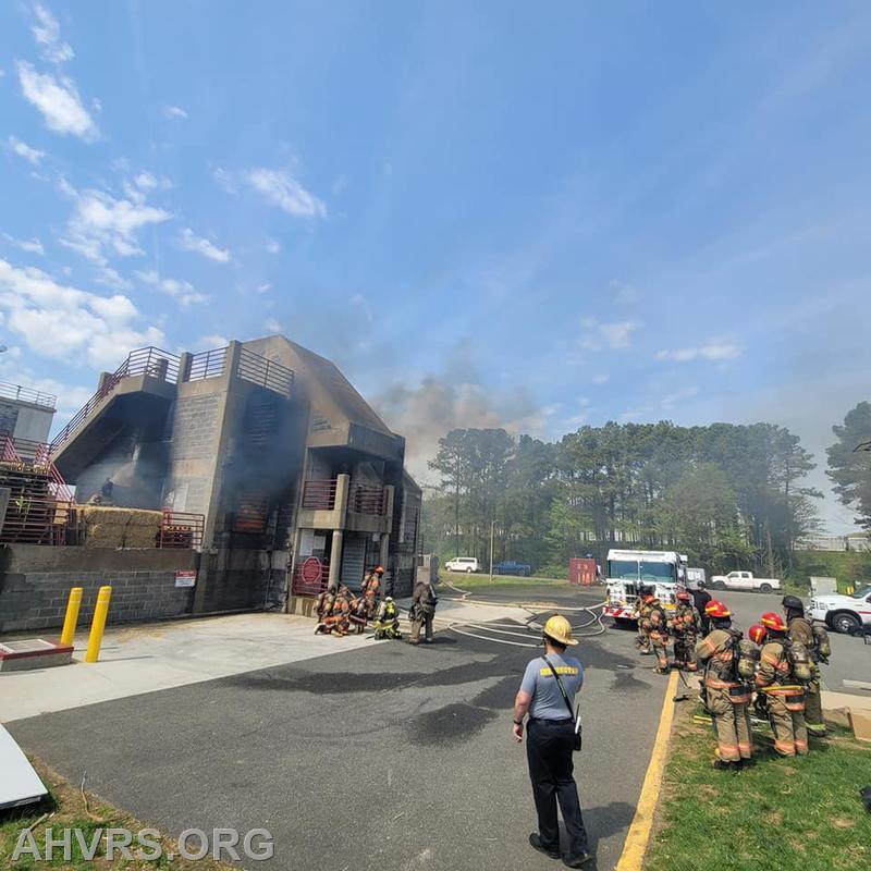 high school Firefighter training burn