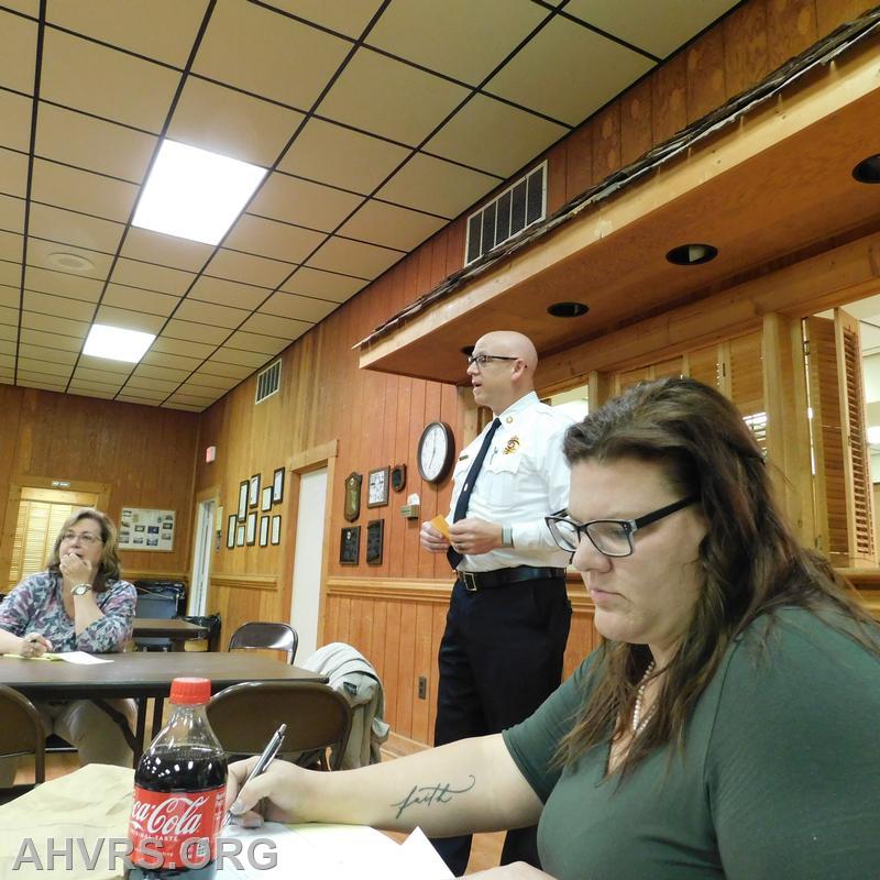 Fire Rescue Association meeting, Angela -R9 President and Stafford County Fire Chief Cardello