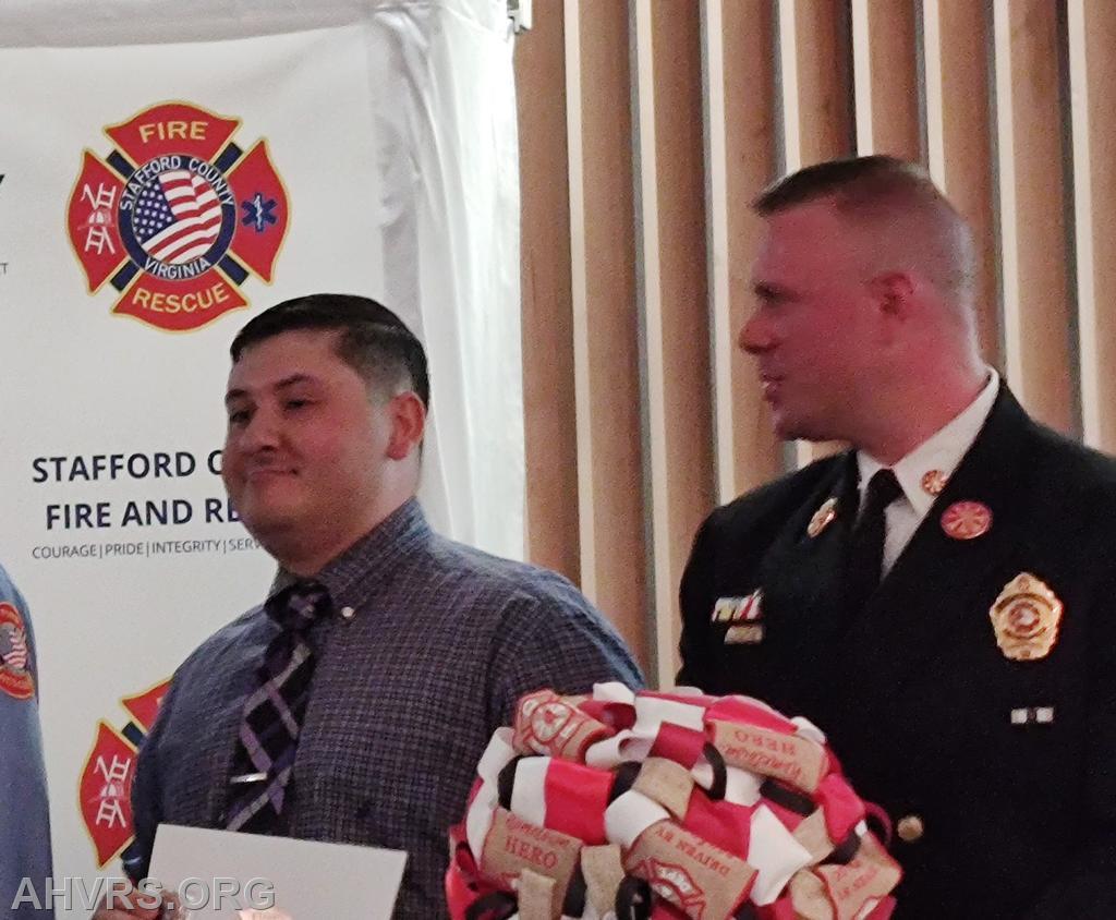 Justin Carrasquillo at Stafford County Annual Award dinner