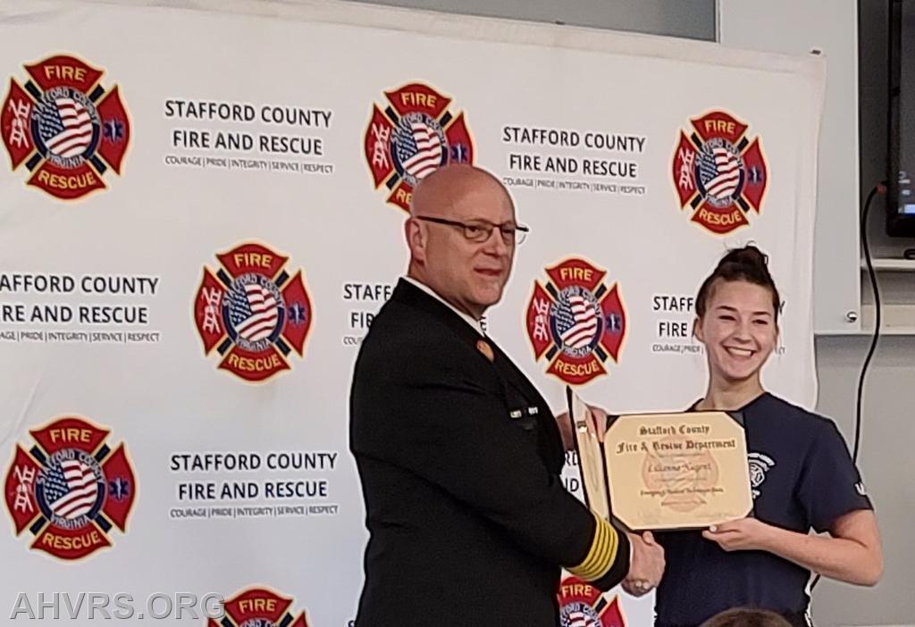 Liliana with Chief Cardello
EMT Graduation May 23