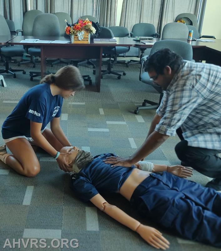 Allison and Sergio practicing assessments