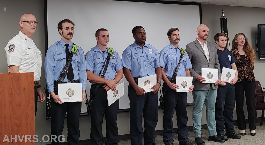 Crews for CPR Save recognition august 28
Aquia Harbour Engine 9 and Advanced Ambulance 9
