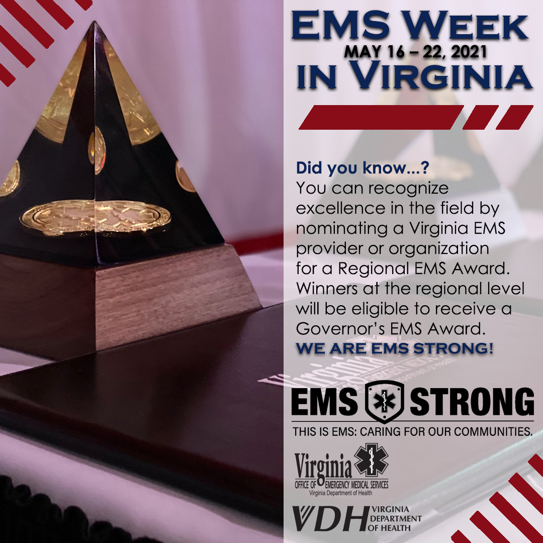 EMS Week 2021--From the VAOEMS web site - Aquia Harbour Volunteer ...